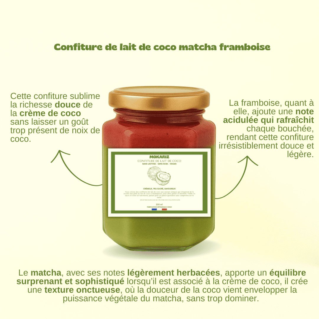 CONFITURE DE LAIT MATCHA FRAMBOISE