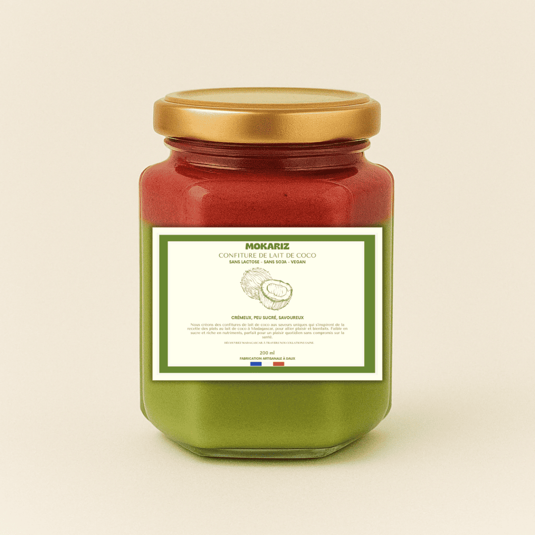 Confiture de liat de coco vegan, confiture de lait matcha, matcha latte au coco, confiture de lait vegan, confiture de lait de coco, collation saine, pate a tartiner vegan, confiture, caramel vegan, pate a tartiner sans lait, crème dessert, crème dessert vegan, crème dessert sans lactose, pate à tartiner sans lactose
