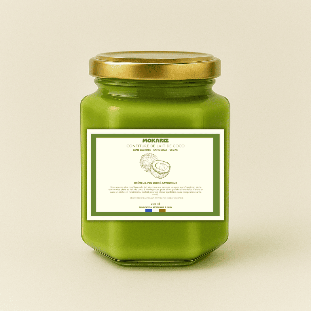Confiture de liat de coco vegan, confiture de lait matcha, matcha latte au coco, confiture de lait vegan, confiture de lait de coco, collation saine, pate a tartiner vegan, confiture, caramel vegan, pate a tartiner sans lait, crème dessert, crème dessert vegan, crème dessert sans lactose, pate à tartiner sans lactose