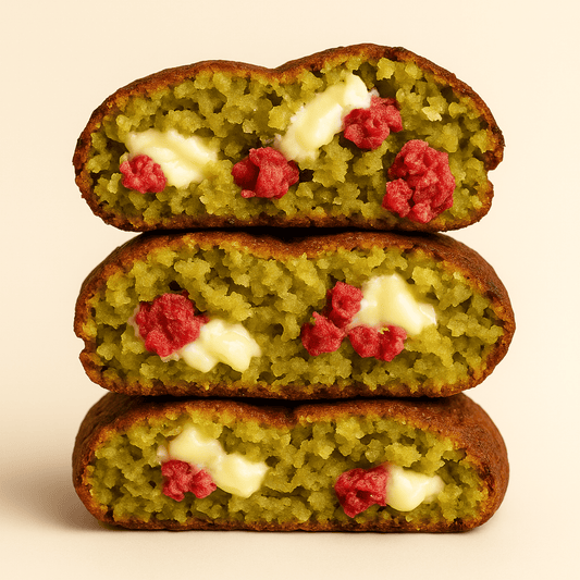 GATEAU SANS GLUTEN MATCHA FRAMBOISE CHOCO BLANC