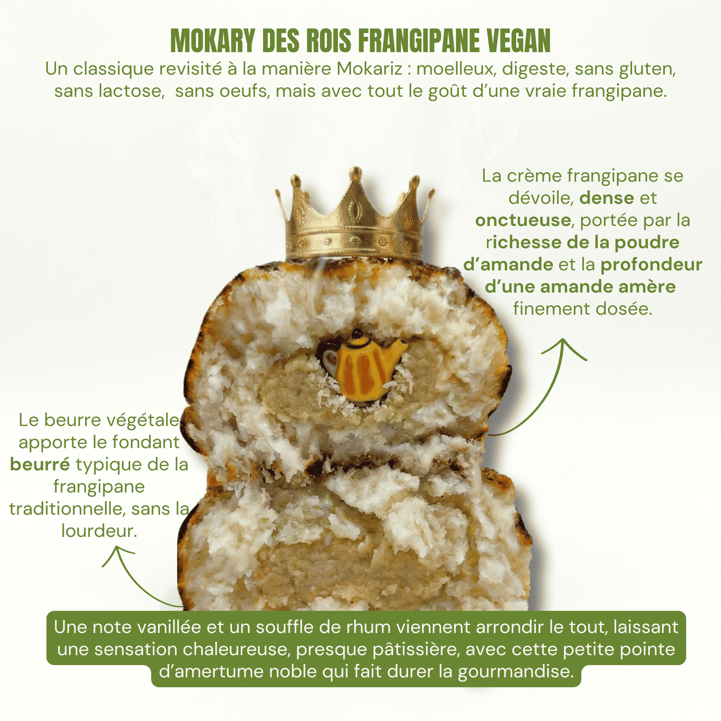 GATEAU SANS GLUTEN FOURRÉ FRANGIPANE VEGAN