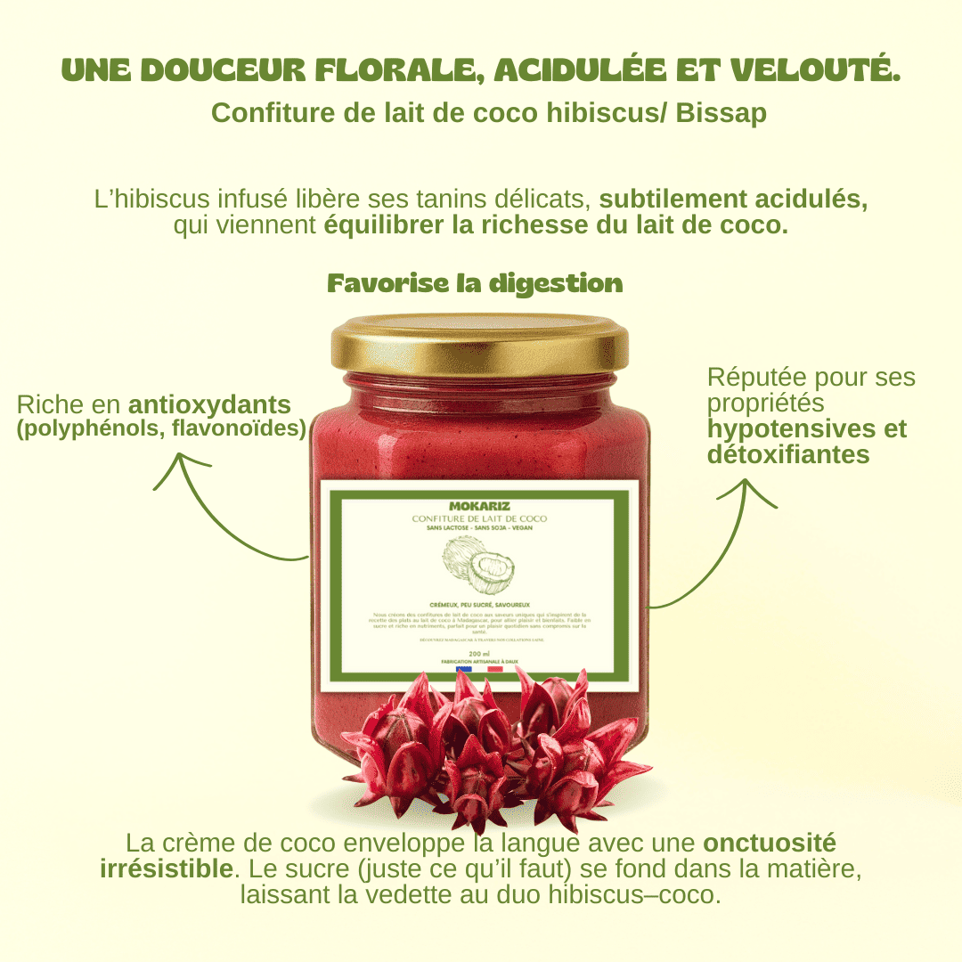 Confiture de lait de coco vegan, confiture de lait hibiscus, bissap, hibiscus latte au coco, confiture de lait vegan, confiture de lait de coco, collation saine, pate a tartiner vegan, confiture, caramel vegan, pate a tartiner sans lait, crème dessert, crème dessert vegan, crème dessert sans lactose, pate à tartiner sans lactose